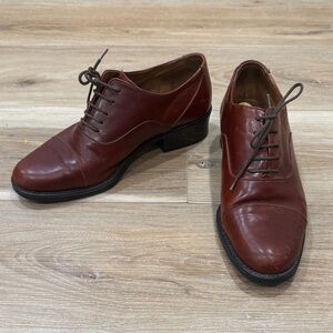 Nine West Brown Leather Oxfords